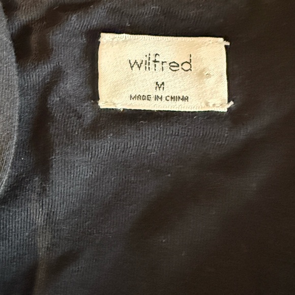 Wilfred Black One-Shoulder Draped Midi Dress - Picture 5 of 6